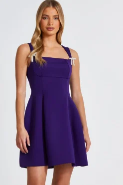 Quiz A-Line Mini Dress Purple Best