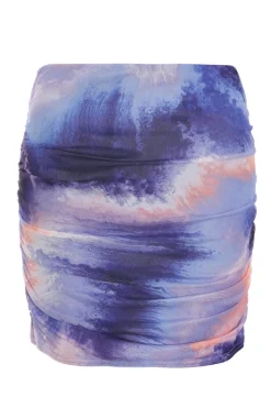 Quiz Purple Mesh Tie Dye Skirt Sale