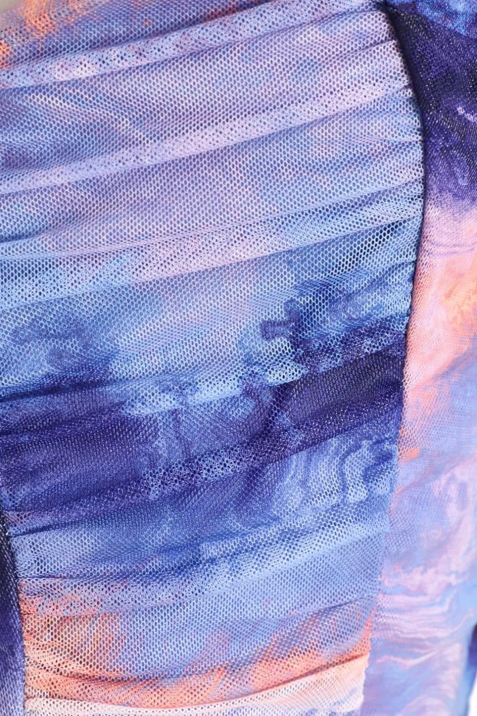Quiz Purple Mesh Tie Dye Top