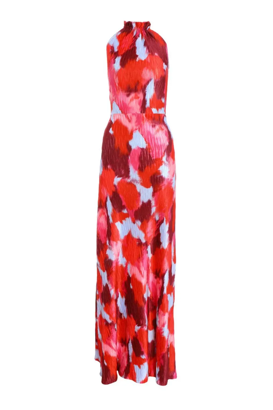 Quiz Red Abstract Print Pleated Maxi Dress Discount