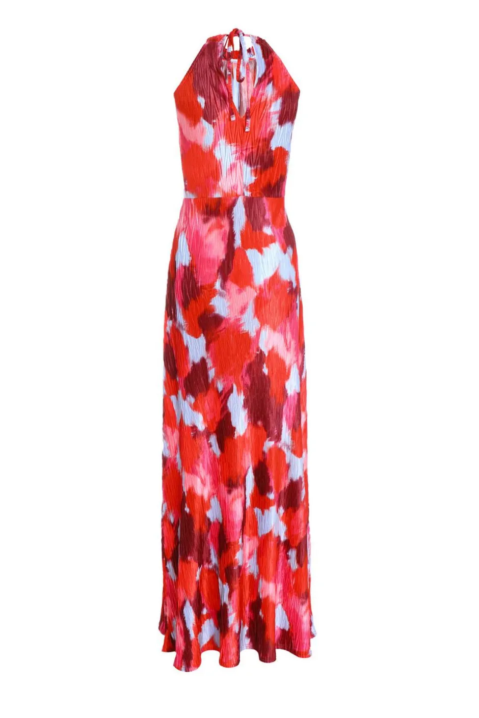 Quiz Red Abstract Print Pleated Maxi Dress Discount