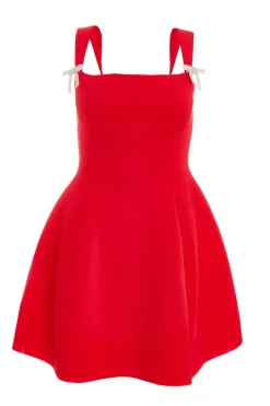 Quiz A-Line Mini Dress Red Clearance