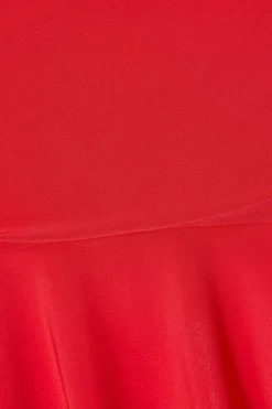 Quiz Asymmetric Mini Dress Red Hot