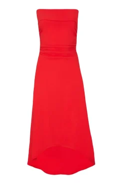 Quiz Bandeau Midi Dress Red Discount