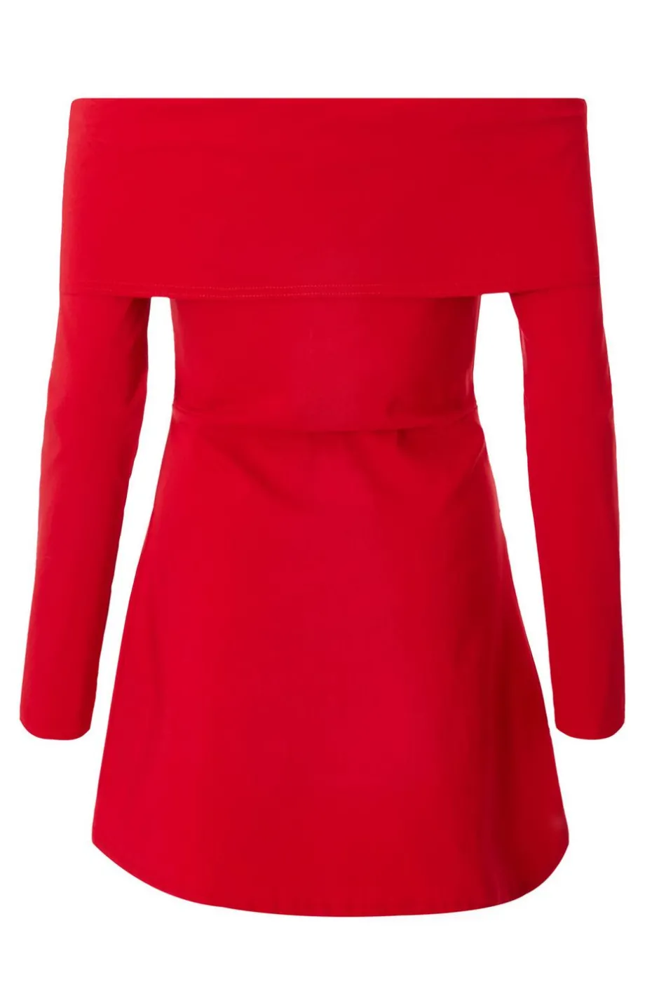 Quiz Red Bardot Long Sleeve Mini Dress Online