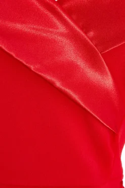 Quiz Red Bardot Wrap Maxi Dress Best