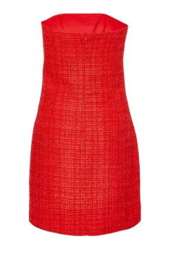 Quiz Red Boucle Bandeau Mini Dress Best