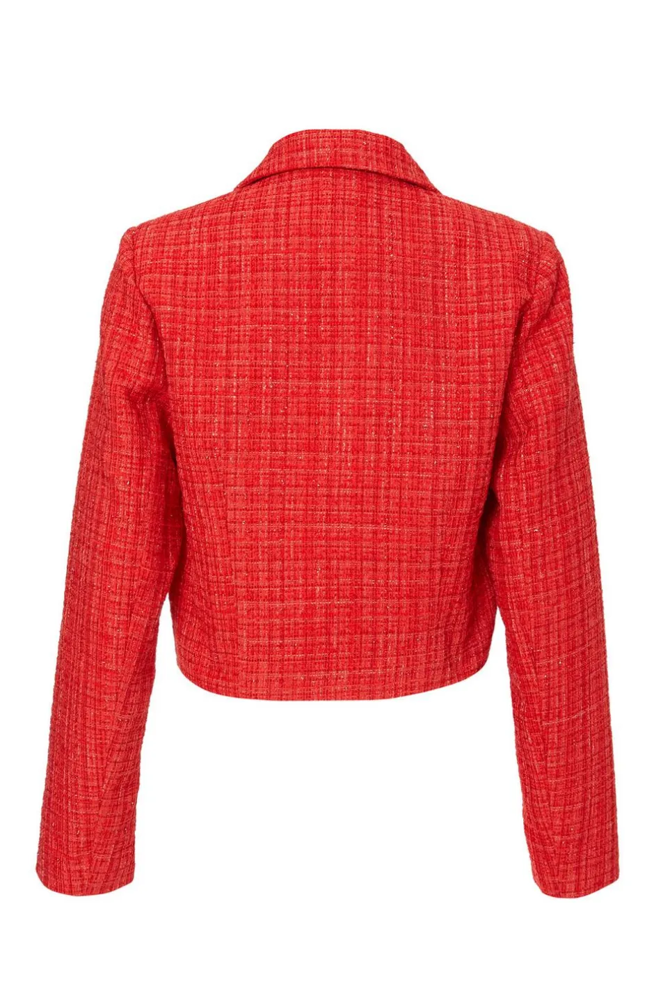 Quiz Red Boucle Cropped Blazer Discount