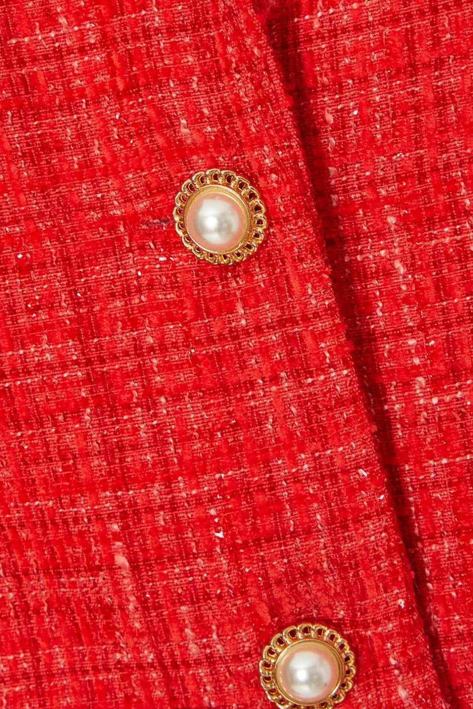 Quiz Red Boucle Cropped Blazer Discount