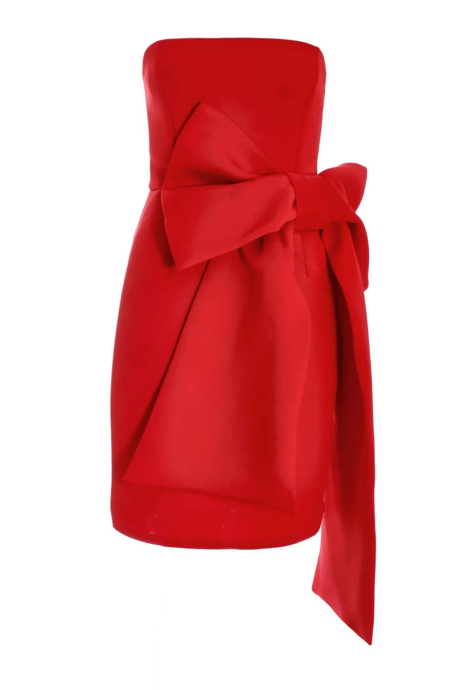 Quiz Red Bow Strapless Bodycon Dress Outlet