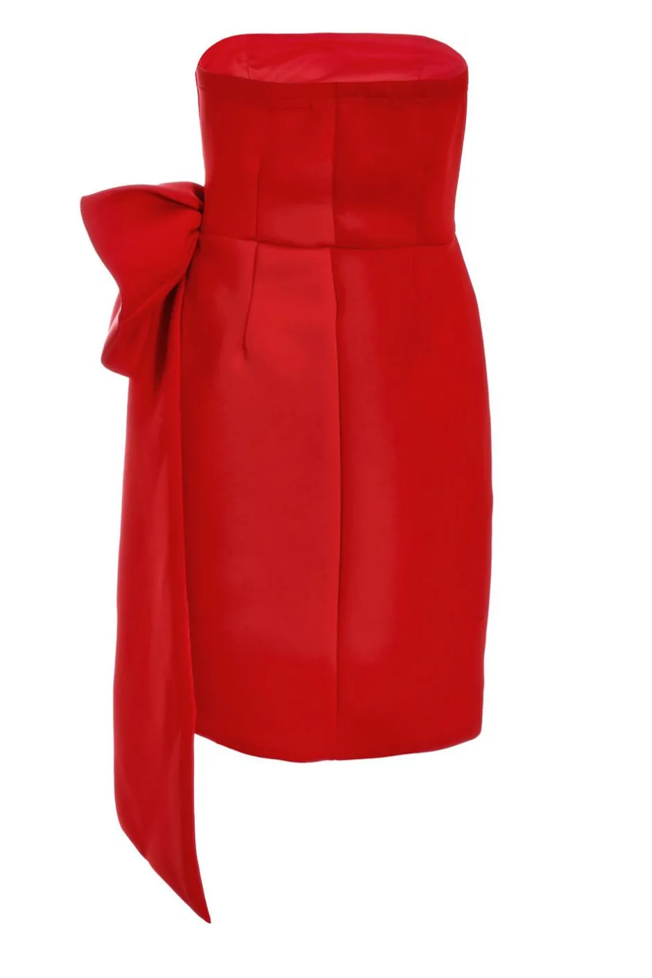 Quiz Red Bow Strapless Bodycon Dress Outlet