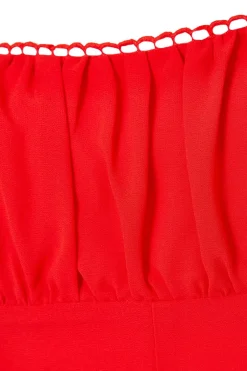 Quiz Red Chiffon Ruched Mini Dress Best