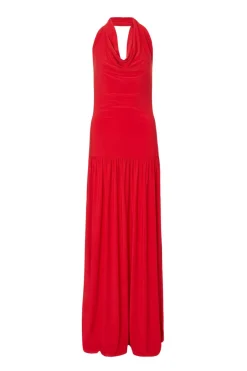 Quiz Cowl Neck Maxi Dress Red Online