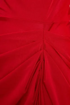 Quiz Cowl Neck Midi Dress Red Hot