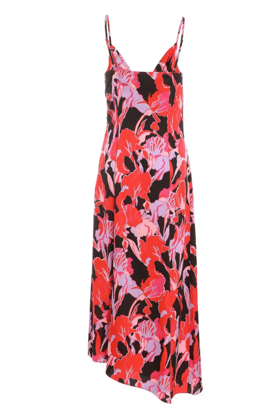 Quiz Red Floral Satin Midaxi Dress Outlet