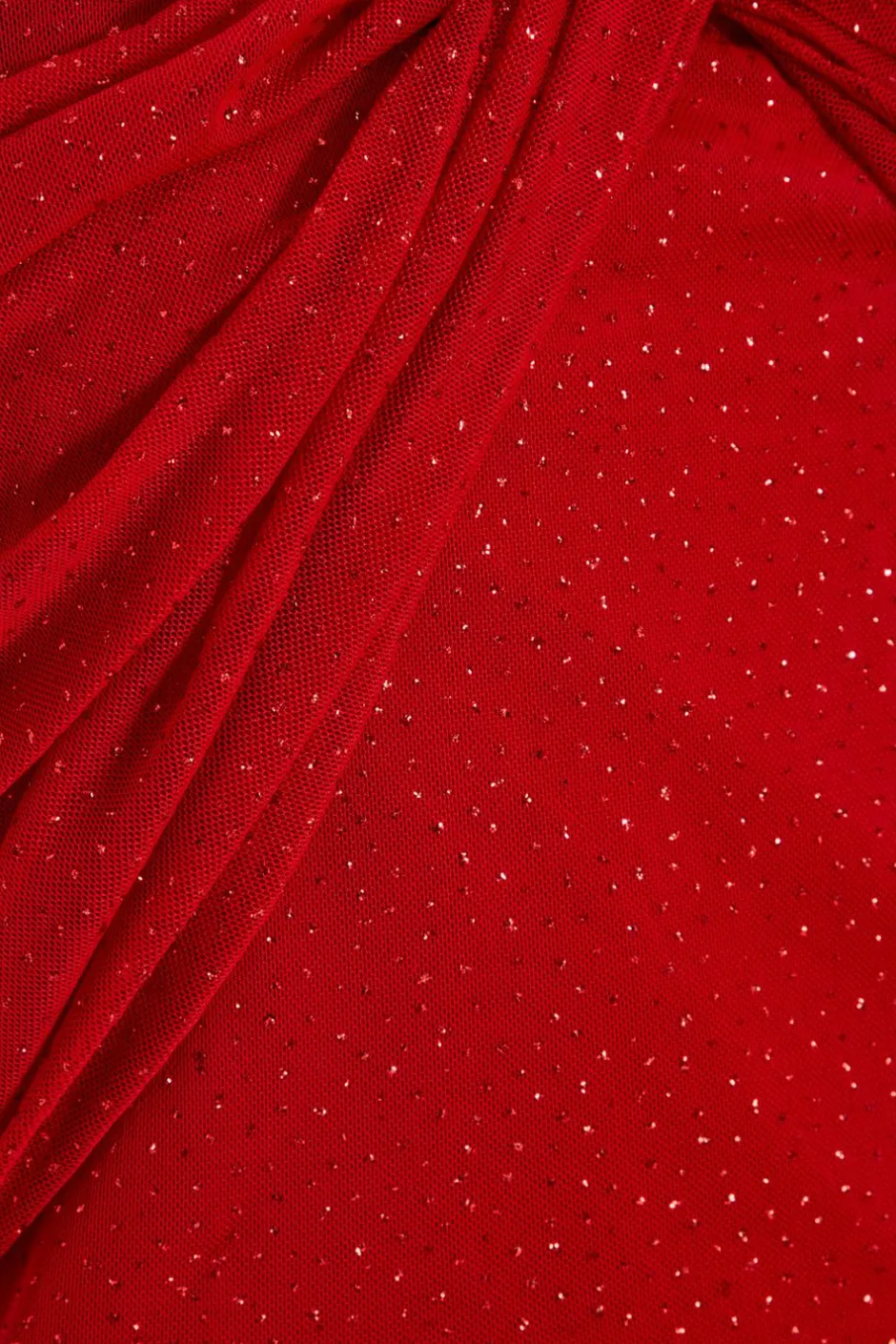 Quiz Red Glitter Mesh Midi Dress Online