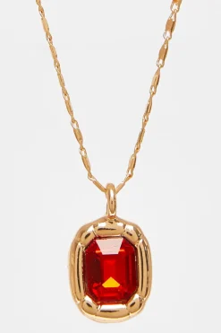 Quiz Jewel Laye Necklace Red Discount