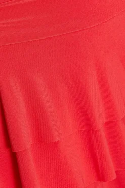Quiz Laye Hem Mini Skort Red