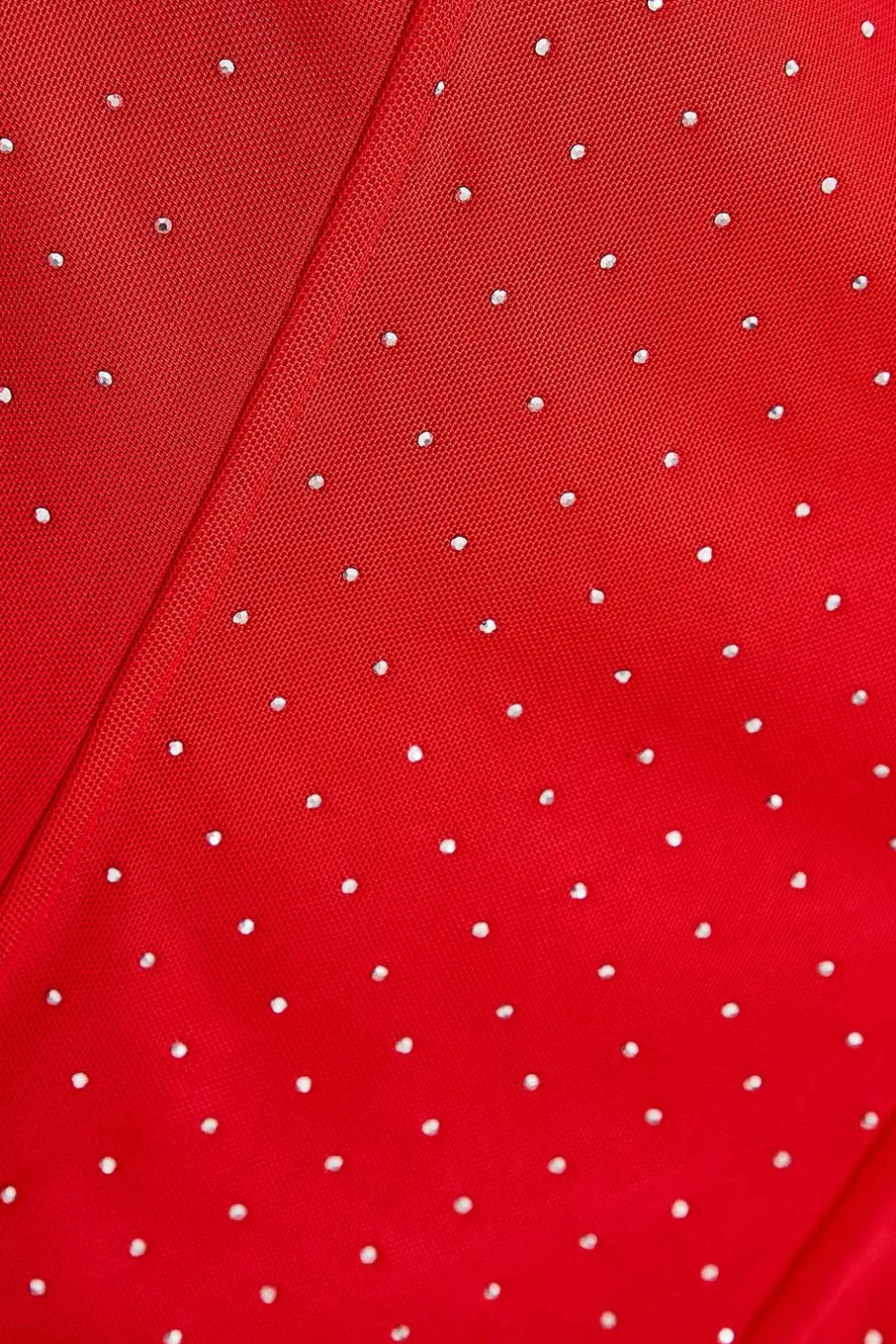 Quiz Red Mesh Embellished Bodysuit New
