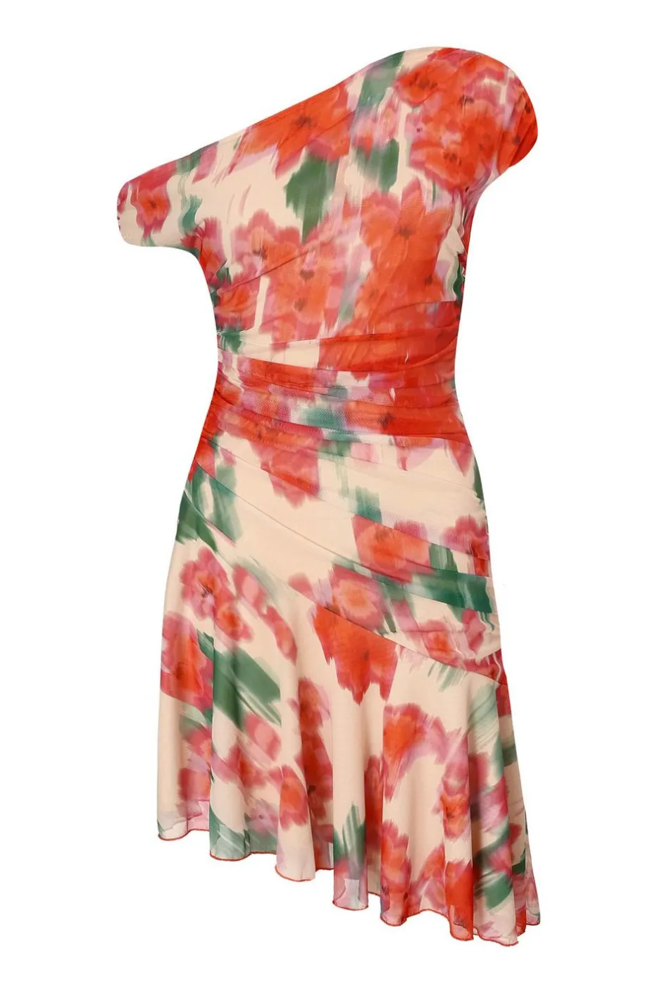 Quiz Red Mesh Floral Mini Dress Online