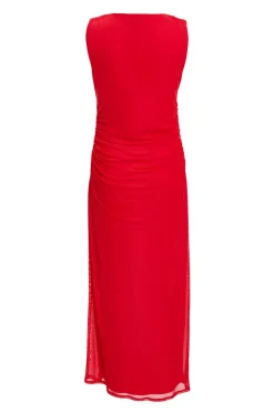 Quiz Red Mesh Midaxi Dress Sale