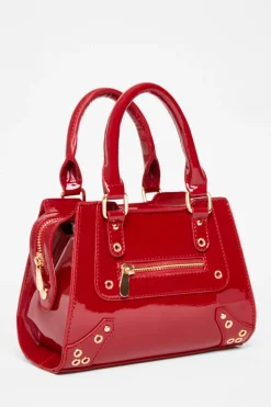 Quiz Red Mini Top Handle Bag Outlet