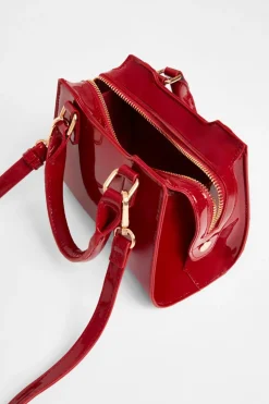 Quiz Red Mini Top Handle Bag Outlet