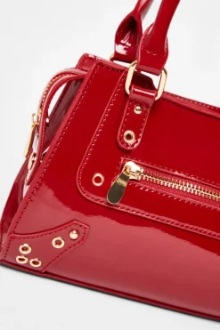 Quiz Red Mini Top Handle Bag Outlet