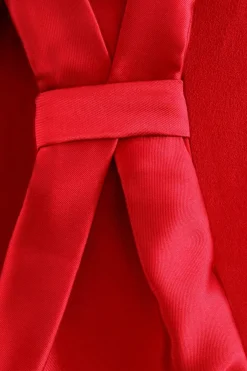 Quiz Red One Shoulder Bow Maxi Dress Discount