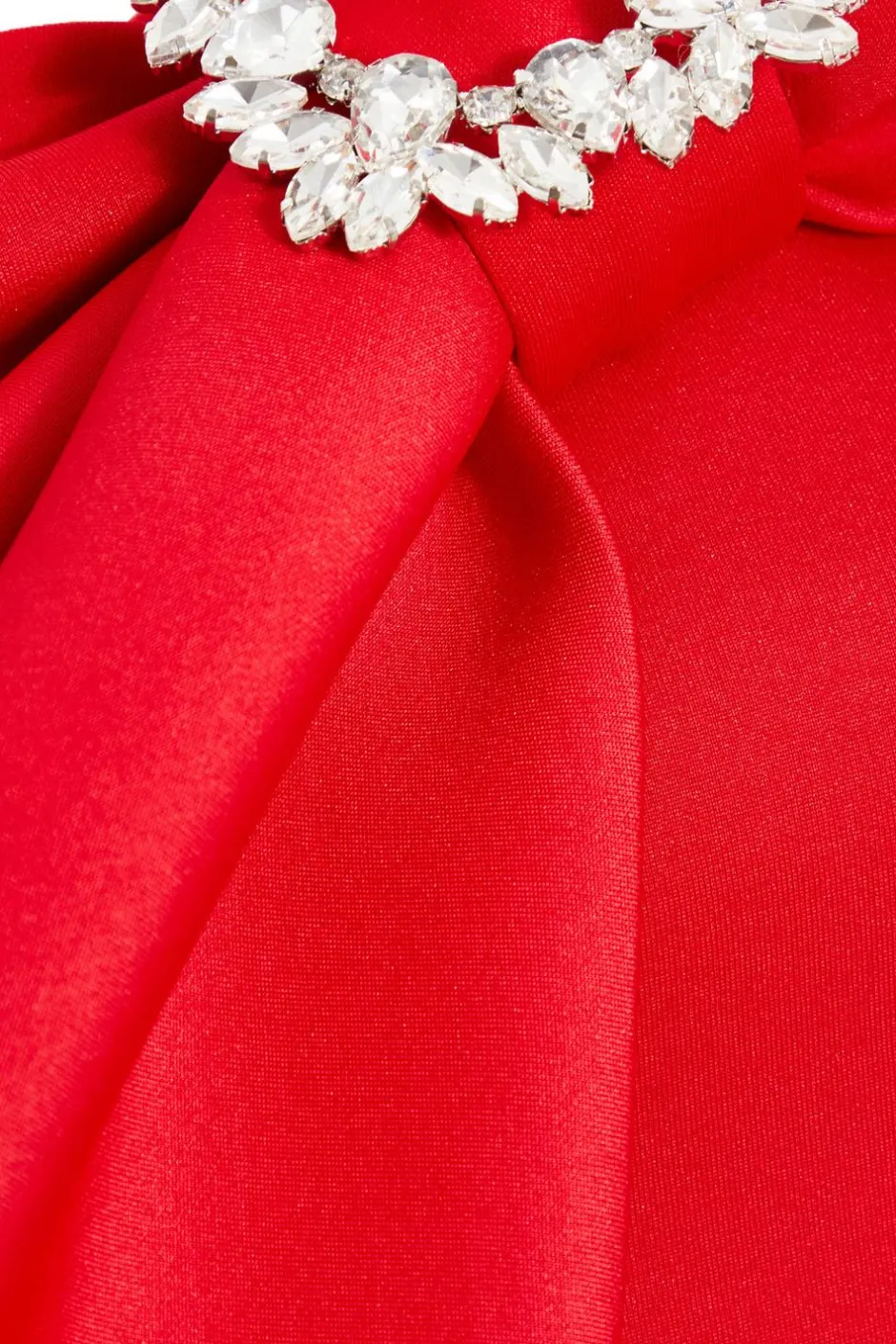 Quiz Red One Shoulder Bow Midi Dress Sale
