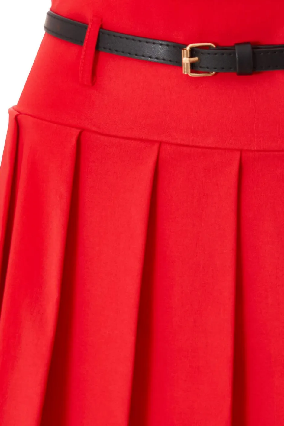 Quiz Pleated Mini Skirt Red Online