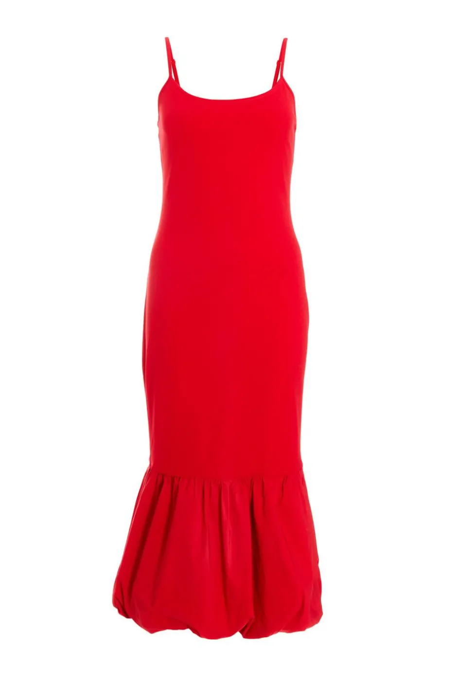 Quiz Puff Ball Midi Dress Red Online