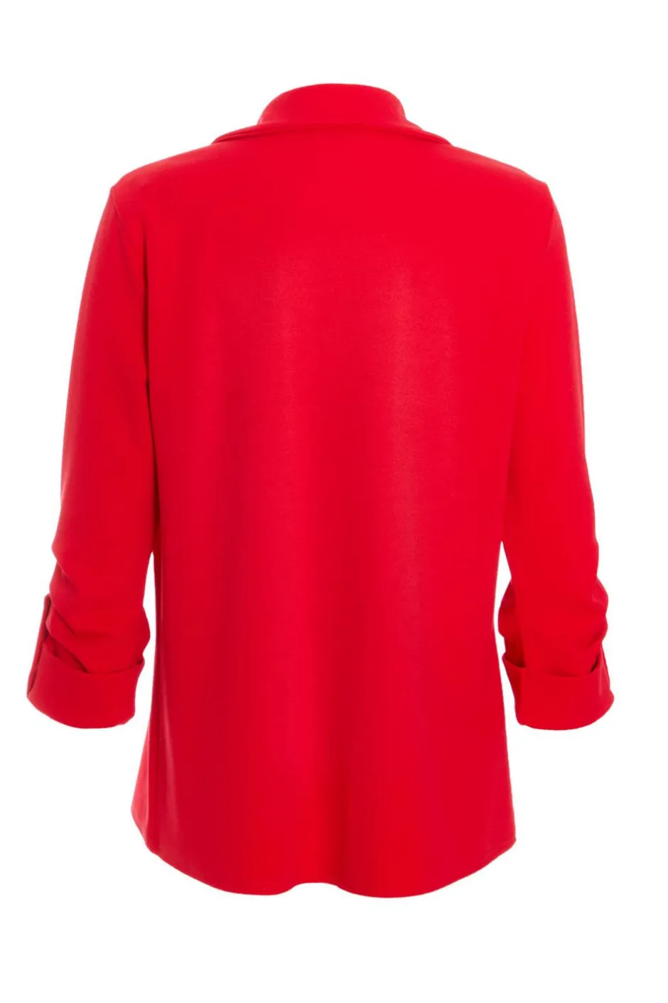 Quiz Ruched Sleeve Tailo Blazer Red Clearance