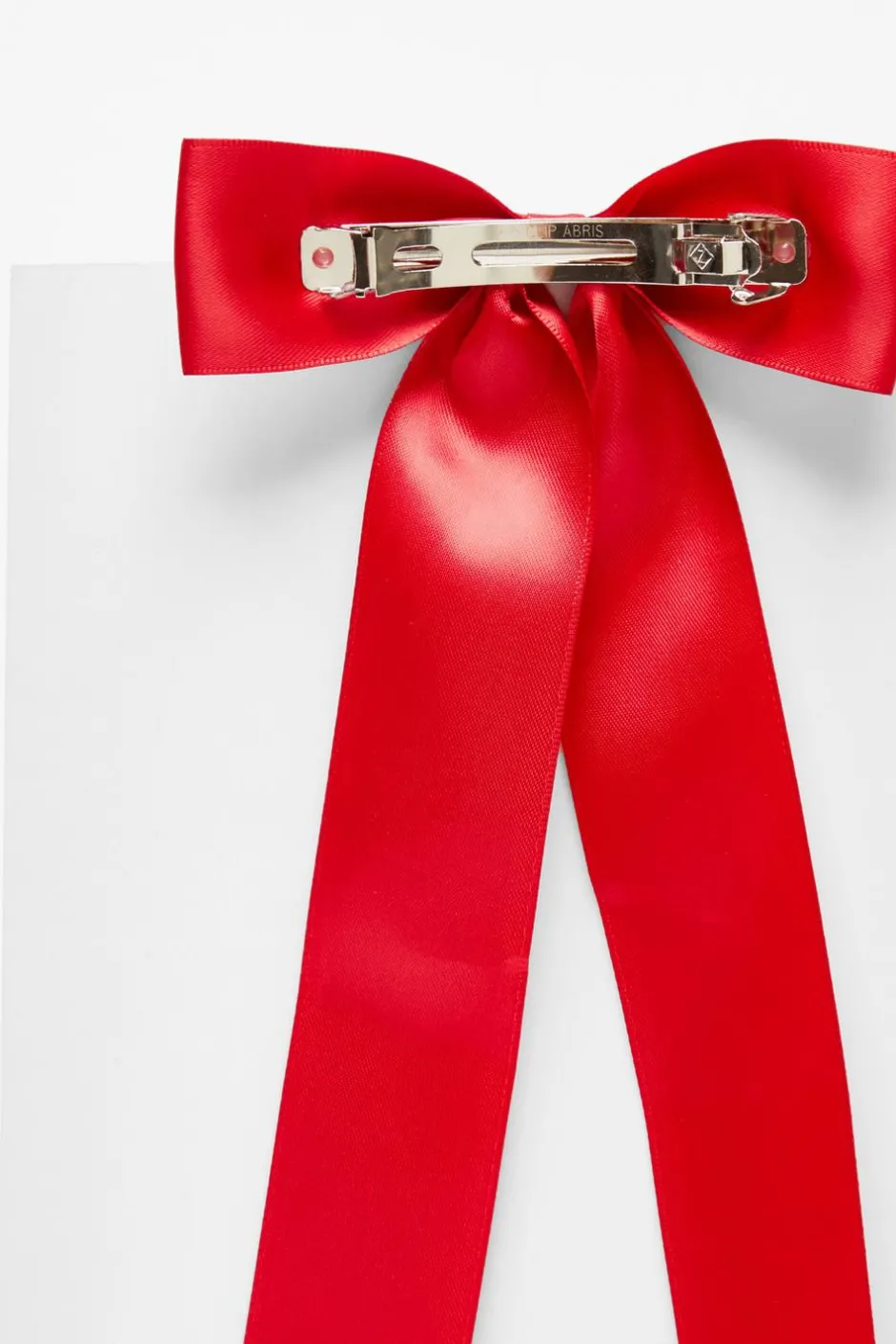 Quiz Satin Hair Bow Clip Red Outlet