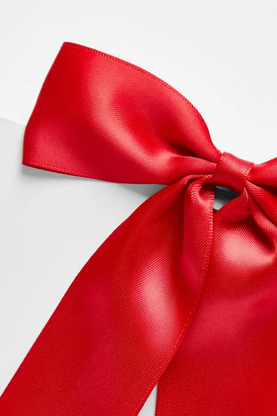 Quiz Satin Hair Bow Clip Red Outlet