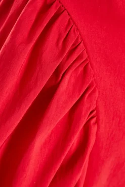 Quiz Red Scoop Back Skater Dress Discount