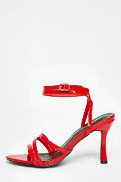 Quiz Red Strappy Heels