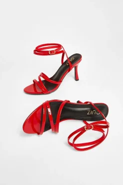 Quiz Red Strappy Heels