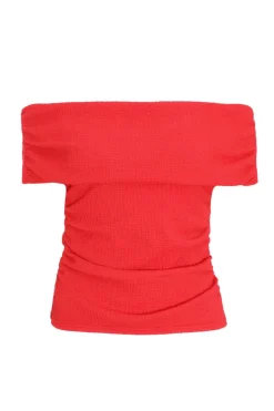 Quiz Textu Bardot Top Red Online