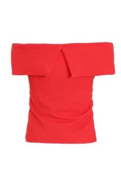 Quiz Textu Bardot Top Red Online