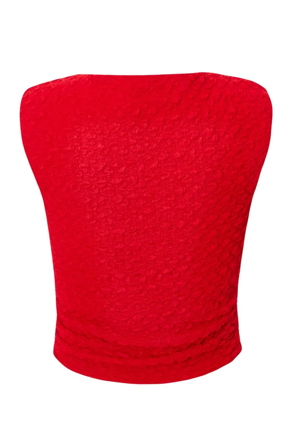 Quiz Red Textured Crop Top Best