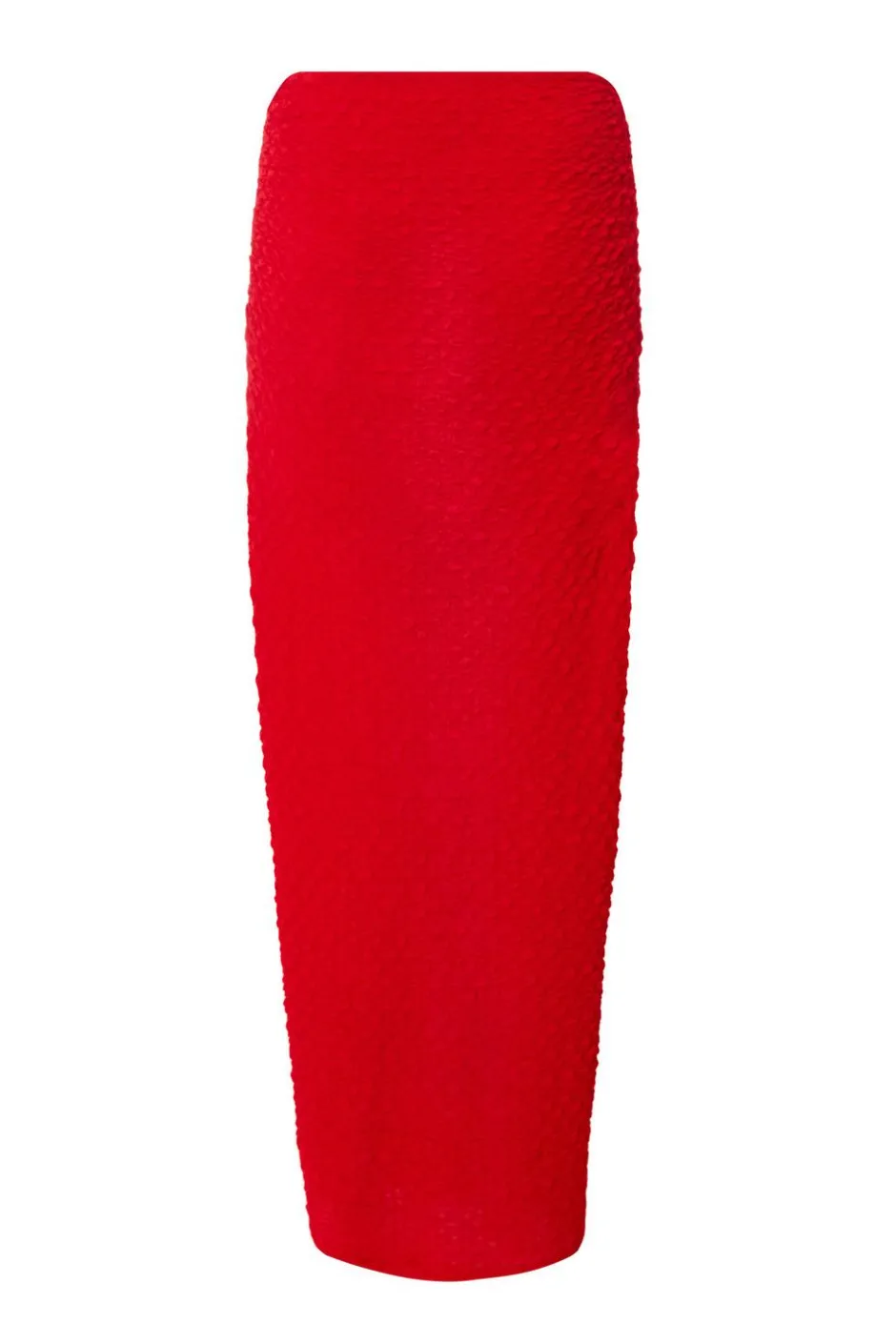 Quiz Red Textured Maxi Skirt New