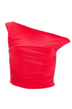 Quiz Twist Crop Top Red