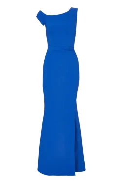 Quiz Royal Blue Asymmetric Maxi Dress Hot
