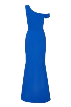 Quiz Royal Blue Asymmetric Maxi Dress Hot