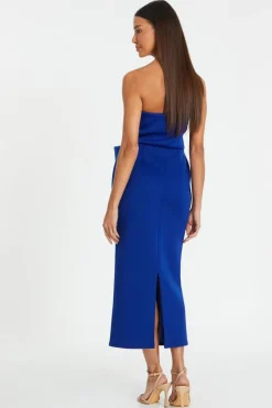 Quiz Royal Blue Bandeau Midaxi Dress Outlet