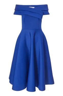Quiz Bardot Midi Dress Royal Blue Discount