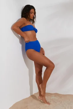 Quiz Royal Blue Crinkle Bikini Bottoms Discount