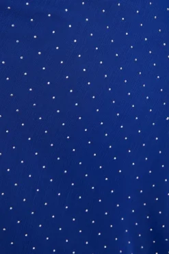 Quiz Royal Blue Diamante Maxi Dress Outlet