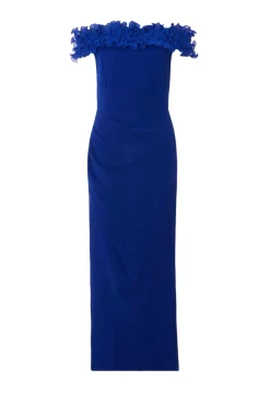 Quiz Royal Blue Ruffle Maxi Dress